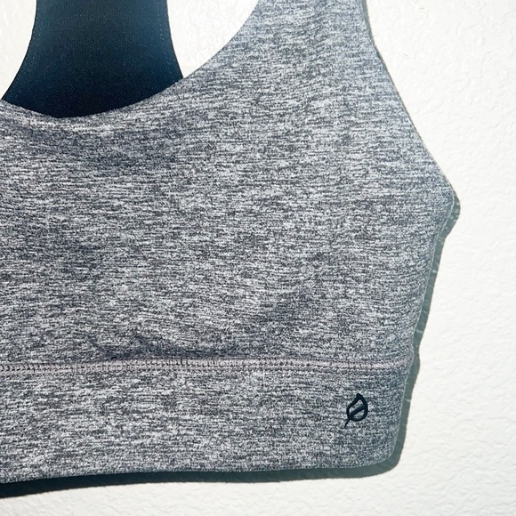 P'Tula Gray Women's Racerback Adjustable Strap Sports Bra - Picture 2 of 8